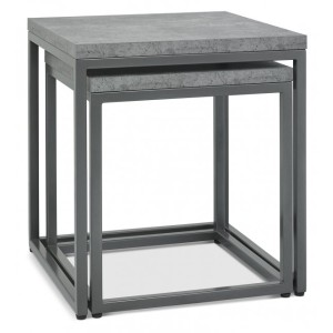 Bentley Designs Renzo Zinc Furniture Dark Grey Nest Of Lamp Tables Bentley Designs Renzo Zinc Furniture Dark Grey Nest Of Lamp Tables