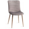 Bentley Designs Dansk Scandi Oak 6 Seater Dining Table With 6 Erisken Grey Velvet Fabric Chairs