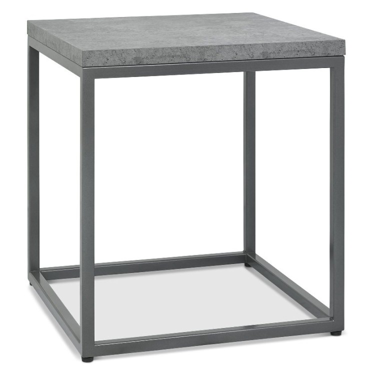 Bentley Designs Renzo Zinc Furniture Dark Grey Side Table