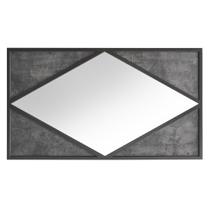Bentley Designs Renzo Zinc Dark Grey Rectangular Wall Mirror Bentley Designs Renzo Zinc Dark Grey Rectangular Wall Mirror