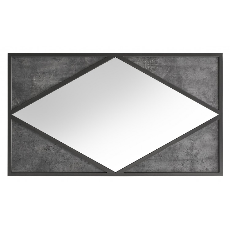 Bentley Designs Renzo Zinc Dark Grey Rectangular Wall Mirror