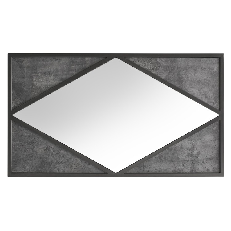 Bentley Designs Renzo Zinc Dark Grey Rectangular Wall Mirror