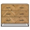 Bentley Designs Riva Rustic Oak Furniture 3 Drawer Bedroom Chest