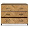 Bentley Designs Riva Rustic Oak Furniture 3 Drawer Bedroom Chest