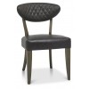 Bentley Designs Ellipse Fumed Oak Old West Vintage Upholstered Chair (Pair)