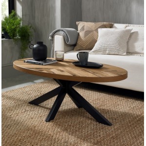 Bentley Designs Ellipse Rustic Oak Coffee Table Bentley Designs Ellipse Rustic Oak Coffee Table