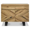 Bentley Designs Ellipse Rustic Oak Narrow 2 Door 2 Drawer Sideboard