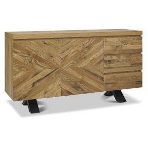 Bentley Designs Ellipse Rustic Oak Wide 2 Door 3 Drawer Sideboard Bentley Designs Ellipse Rustic Oak Wide 2 Door 3 Drawer Sideboard