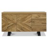 Bentley Designs Ellipse Rustic Oak Wide 2 Door 3 Drawer Sideboard