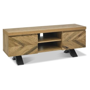 Bentley Designs Ellipse Rustic Oak Wide 2 Door Entertainment Unit