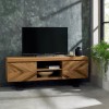 Bentley Designs Ellipse Rustic Oak Wide 2 Door Entertainment Unit