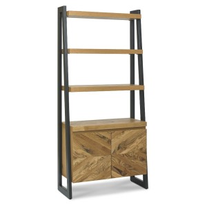 Bentley Designs Ellipse Rustic Oak Open 2 Door Display Unit