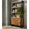 Bentley Designs Ellipse Rustic Oak Open 2 Door Display Unit