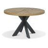 Bentley Designs Ellipse Rustic Oak 4 Seat Circular Dining Table