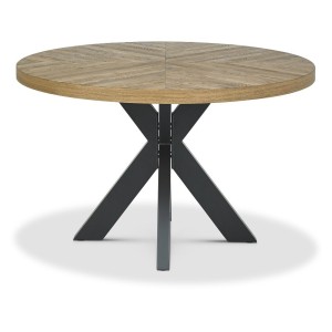 Bentley Designs Ellipse Rustic Oak 4 Seat Circular Dining Table Bentley Designs Ellipse Rustic Oak 4 Seat Circular Dining Table
