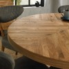 Bentley Designs Ellipse Rustic Oak Furniture Round 4 Seater Circular Dining Table