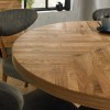 Bentley Designs Ellipse Rustic Oak 4 Seat Circular Dining Table