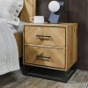 Bentley Designs Riva Rustic Oak Furniture 2 Drawer Nightstand