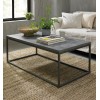 Bentley Designs Renzo Zinc Furniture Dark Grey Coffee Table