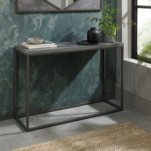 Bentley Designs Renzo Zinc Furniture Dark Grey Console Table Bentley Designs Renzo Zinc Furniture Dark Grey Console Table