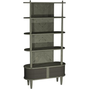 Bentley Designs Monroe Silver Grey 2 Door Open Display Unit Bentley Designs Monroe Silver Grey 2 Door Open Display Unit