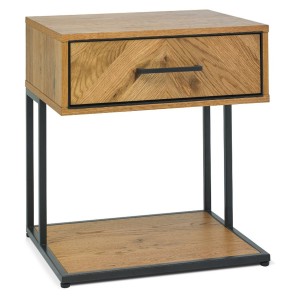Bentley Designs Riva Rustic Oak Furniture 1 Drawer Nightstand Bentley Designs Riva Rustic Oak Furniture 1 Drawer Nightstand
