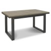 Bentley Designs Tivoli Weathered Oak 4-6 Seater Dining Table With 4 Lewis Distressed Dark Grey Fabric Cantilever Chairs