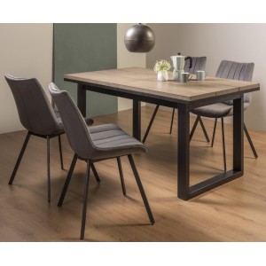 Bentley Designs Tivoli Weathered Oak 4-6 Seater Dining Table With 4 Fontana Grey Velvet Fabric Chairs Bentley Designs Tivoli Weathered Oak 4-6 Seater Dining Table With 4 Fontana Grey Velvet Fabric Chairs