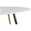 Bentley Designs Francesca White Marble Effect Tempered Glass 4 seater Dining Table