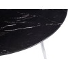 Bentley Designs Christo Black Marble Effect Tempered Glass 4 Seater Dining Table