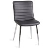 Bentley Designs Christo Black Marble Effect Tempered Glass 4 Seater Table With 4 Rothko Black Faux Leather Chairs