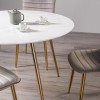 Bentley Designs Francesca White Marble Effect Tempered Glass 4 seater Dining Table