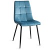 Bentley Designs Ramsay Rustic Oak Effect Melamine 6 Seater Dining Table With 6 Mondrian Petrol Blue Velvet Fabric Chairs