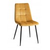 Bentley Designs Dansk Scandi Oak 6 Seater Dining Table With 6 Mondrian Mustard Velvet Fabric Chairs