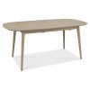 Bentley Designs Dansk Scandi Oak 6-8 Seater Oval Dining Table With 6 Mondrian Grey Velvet Fabric Chairs