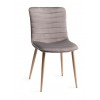 Bentley Designs Dansk Scandi Oak 6-8 Seater Dining Table With 6 Eriksen Grey Velvet Fabric Chairs
