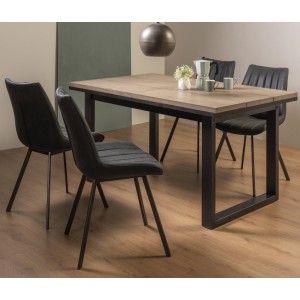 Bentley Designs Tivoli Weathered Oak 4-6 Seater Dining Table With 4 Fontana Dark Grey Faux Suede Fabric Chairs Bentley Designs Tivoli Weathered Oak 4-6 Seater Dining Table With 4 Fontana Dark Grey Faux Suede Fabric Chairs