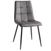 Bentley Designs Tivoli Weathered Oak 4-6 Seater Dining Table With 4 Mondrian Dark Grey Faux Leather Chairs