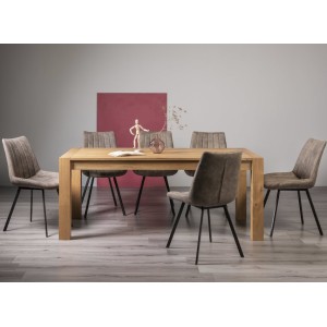 Bentley Designs Turin Light Oak 6-10 Seater Dining Table With 8 Fontana Tan Faux Suede Fabric Chairs Bentley Designs Turin Light Oak 6-10 Seater Dining Table With 8 Fontana Tan Faux Suede Fabric Chairs