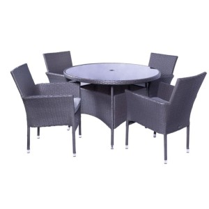Royalcraft Garden Furniture Malaga 4 Seater Stacking Round Dining Set Royalcraft Garden Furniture Malaga 4 Seater Stacking Round Dining Set
