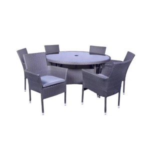 Royalcraft Garden Furniture Malaga 6 Seater Stacking Round Dining Set Royalcraft Garden Furniture Malaga 6 Seater Stacking Round Dining Set