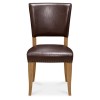 Bentley Designs Belgrave Furniture Rustic Tan Uph Oak Chair Pair