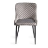 Bentley Designs Cezanne Furniture Grey Velvet Fabric Chairs (Pair)