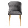 Bentley Designs Cezanne Furniture Dark Grey Faux Leather Chair (Pair)