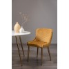 Bentley Designs Cezanne Furniture Mustard Velvet Fabric Chairs Pair