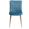 Bentley Designs Eriksen Furniture Petrol Blue Velvet Fabric Chairs Pair