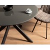 Bentley Designs Hirst 4 Seater Dining Table with 4 Fontana Tan Faux Suede Fabric Chairs