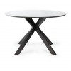 Bentley Designs Hirst 4 Seater Dining Table with 4 Fontana Dark Grey Faux Suede Fabric Chairs