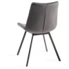 Bentley Designs Fontana Furniture Grey Velvet Fabric Chairs Pair