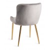 Bentley Designs Cezanne Furniture Grey Velvet Matt Gold Plated legs Fabric Chairs
